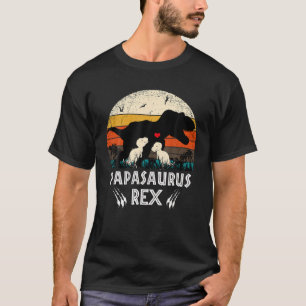 Papasaurus T-Rex Papa Saurus Dinosaur Men Dad Dadd T-Shirt