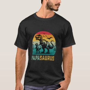 Papasaurus Trex Sonsaurus Funny Papa Dinosaur Fath T-Shirt