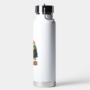 Papasquatch Bigfoot Vintage Sunset Vector Design_1 Water Bottle