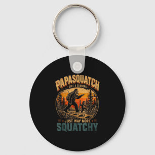 Papasquatch like a grandpa funny bigfoot lover keychain
