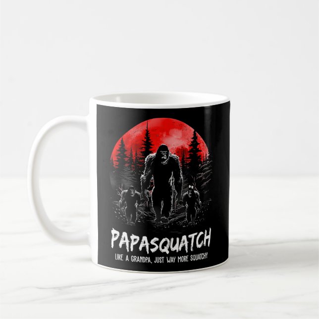 Papasquatch Like A Grandpa Just Way More Squatchy  Coffee Mug (Left)