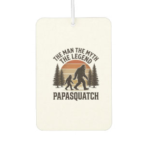Papasquatch Vintage Bigfoot Dad Shirt Design_1 Air Freshener