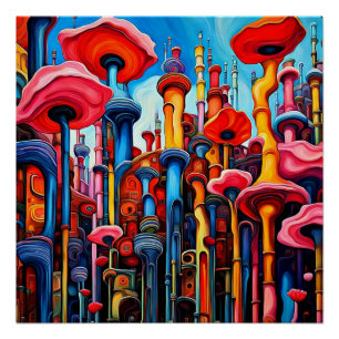 Papaveri Tubolari 10 Poster