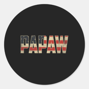 Papaw Bold Patriotic American Flag Father’s Day Pa Classic Round Sticker