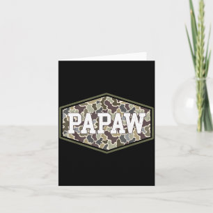Papaw Camo Camouflage Fathers Day Grandfather Card