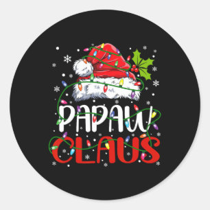 Papaw Claus Christmas Santa Matching Family Xmas P Classic Round Sticker