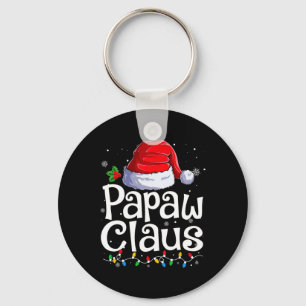 Papaw Claus Xmas Santa Matching Family Christmas P Keychain