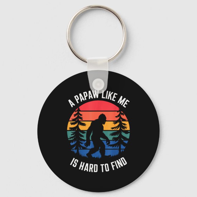 Papaw Design For Grandpa From Grandkids Father's D Keychain (Front)