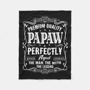 Papaw Fathers Day Grandpa Gift For Men  Fleece Blanket