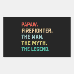 Papaw Firefighter Man Myth Legend Papa Gifts Sticker