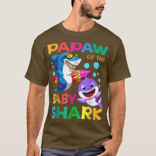 Papaw Of The Baby Birthday Shark Papaw Shark Chris T-Shirt