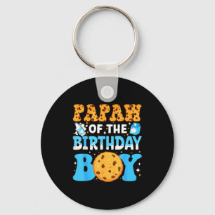Papaw Of The Birthday Boy Milk And Cookies 1st Bir Keychain