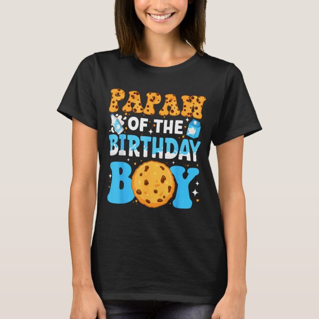 Papaw Of The Birthday Boy Milk And Cookies 1st Bir T-Shirt (Front)
