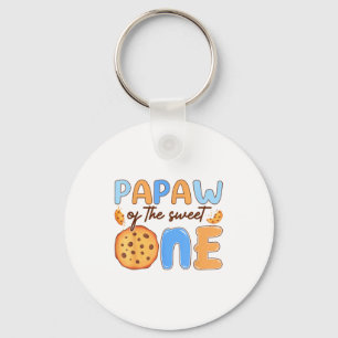 Papaw Of The Sweet One Cookies And Milk Birthday P Keychain