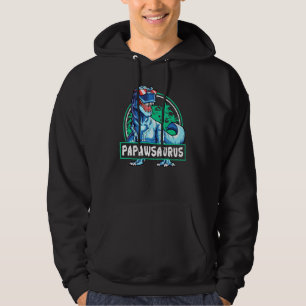 Papaw Saurus Fathers Day T Rex Dad Papa Dinosaur M Hoodie