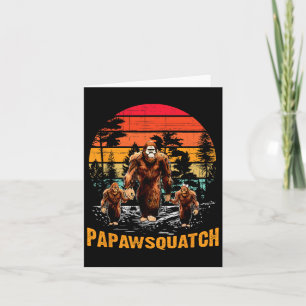 Papaw Squatch Funny Bigfoot Dad Sasquatch Yeti Ret Card