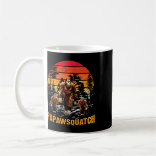 Papaw Squatch Funny Bigfoot Dad Sasquatch Yeti Ret Coffee Mug