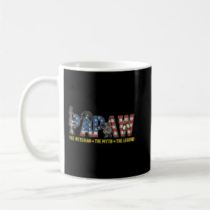 Papaw The Veteran Myth The Legend Fathers Day Gran Coffee Mug