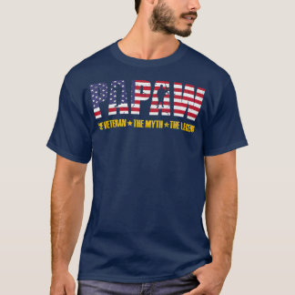 Papaw The Veteran The Myth The Legend Fathers Day  T-Shirt