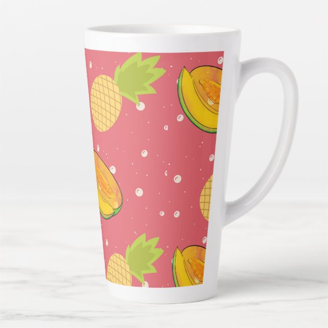 papaya and pineapple  latte mug (Right)