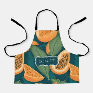 Papaya Floral Colourful Personalized Pattern Apron