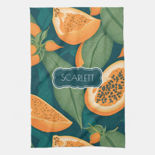 Papaya Floral Colourful Personalized Pattern Kitchen Towel