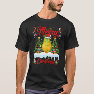 Papaya Fruit Lights Xmas Tree Santa Papaya Christm T-Shirt