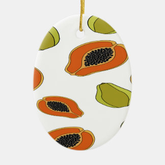 Papaya fruit pattern ceramic ornament