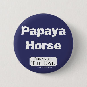 Papaya Horse 2 Inch Round Button