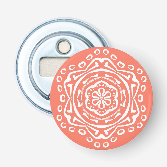 Papaya Mandala Bottle Opener (Front)
