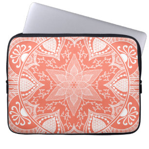 Papaya Mandala Laptop Sleeve