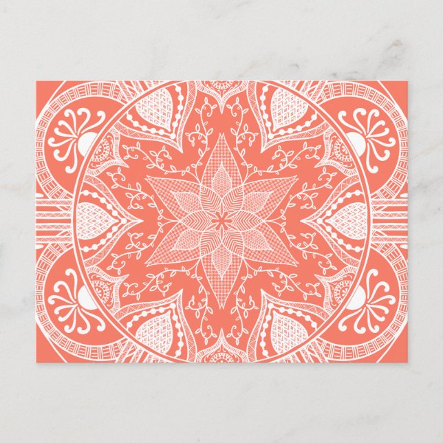 Papaya Mandala Postcard (Front)