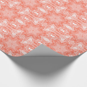 Papaya Mandala Wrapping Paper
