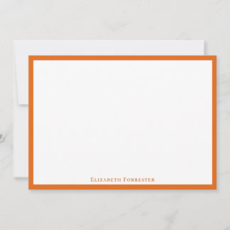 Papaya Orange Simple Minimaliste Carte Bordure
