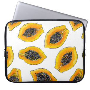 Papaya slices laptop sleeve