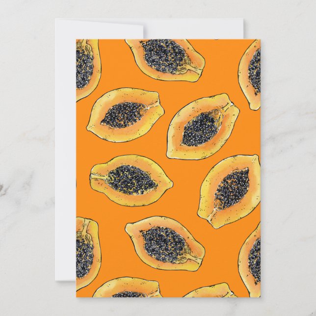 Papaya slices on orange (Front)