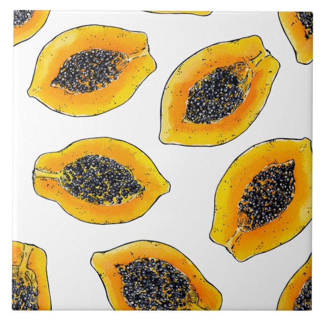 Papaya slices tile (Front)