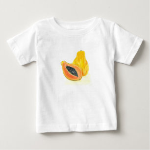Papaya watercolor Fruit exotic tropical hawaii Baby T-Shirt