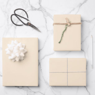 Papaya Whip Solid Colour Wrapping Paper Sheet