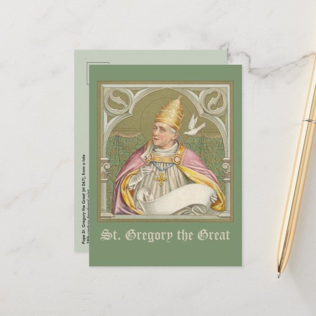 Pape Saint Grégoire le Grand (M 067) Carte postale (Devant/Arrière en situation)