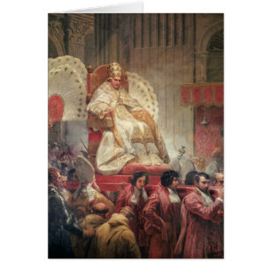 Pape VIII en St Peter sur le Sedia Gestatoria