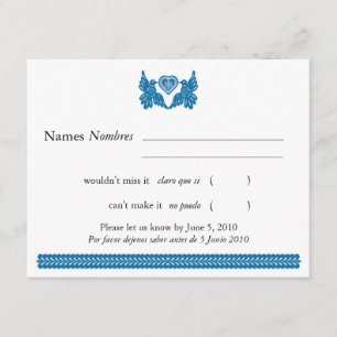 Papel bleu Picado Style Inséparables RSVP
