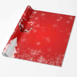 Papel para navidad red white Merry Christmas Wrapping Paper
