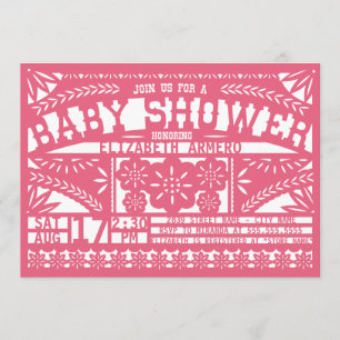 Papel Picado Baby shower Invitation