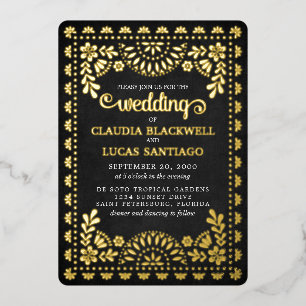 Papel Picado Black Wedding