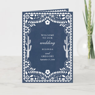 Papel Picado Boda Mexican Wedding Order of Service Program