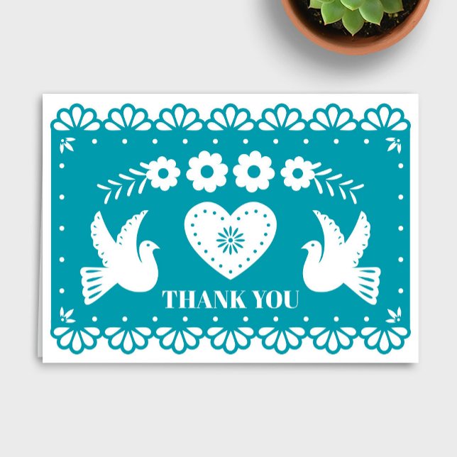Papel Picado Carte de remerciements (Créateur téléchargé)