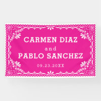 Papel Picado Colourful Mexican Wedding Photo