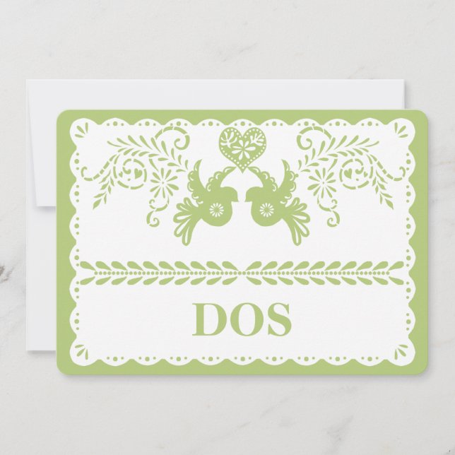 Papel Picado Deux Numéro de Table Or Fiesta (Devant)