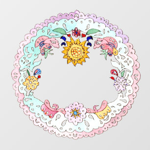 Papel Picado, Hispanic folk art Window Cling